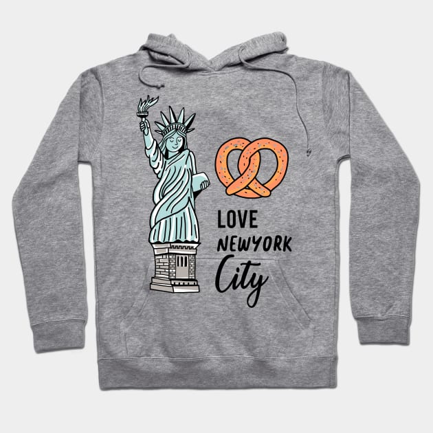 Love New York City Doodle Hoodie by SuperrSunday